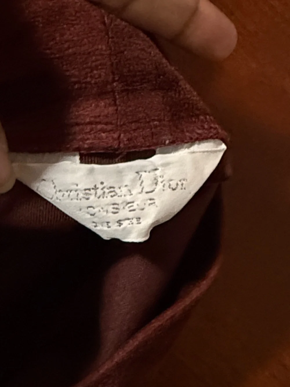 Vintage Dior Christian Dior monsieur Dior Men's Velvet Robe - Deep burgundy